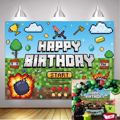 خلفية عيد ميلاد سعيد من البوليستر مقاس 7×5 قدم، لوازم حفلات تي ان تي، لافتة بتصميم كتل الاوساخ للاطفال والاولاد وديكور الغرفة in Kuwait