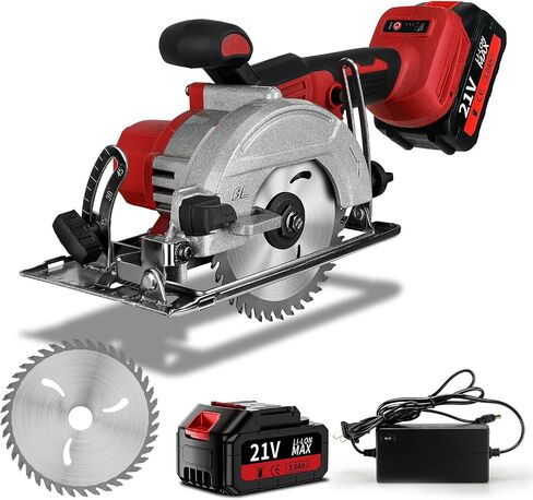 FURONGHUA 20V 4-1/2" Cordless Circular Saw Band 2.0Ah Battery, Laser Guider, Tear Guide Max Cut Depth in Saudi Arabia