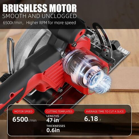 FURONGHUA 20V 4-1/2" Cordless Circular Saw Band 2.0Ah Battery, Laser Guider, Tear Guide Max Cut Depth in Saudi Arabia