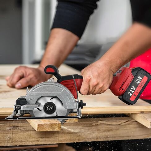 FURONGHUA 20V 4-1/2" Cordless Circular Saw Band 2.0Ah Battery, Laser Guider, Tear Guide Max Cut Depth in Saudi Arabia