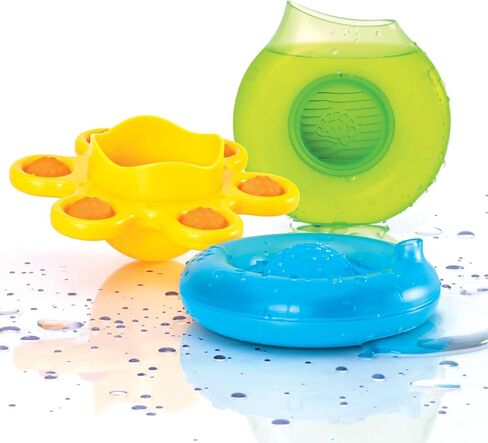 Fat Brain Toys Dimpl Splash - Three Popping Scoop & Pour Bath Toys for Toddlers in Saudi Arabia