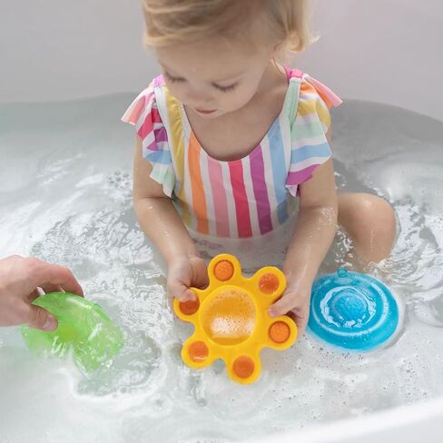 Fat Brain Toys Dimpl Splash - Three Popping Scoop & Pour Bath Toys for Toddlers in Saudi Arabia