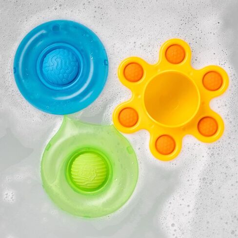 Fat Brain Toys Dimpl Splash - Three Popping Scoop & Pour Bath Toys for Toddlers in Saudi Arabia