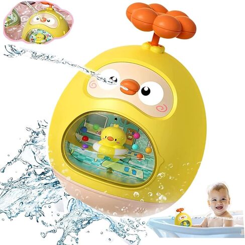 Baby Bath Toys forToddlers 1-3,Pool Toys for Toddlers 1-3 ,Roly PolyToys Duck Spray Bathing Toy with Floating Sprinkle ,Toddlers Toy for Boys Girls Gifts in Kuwait