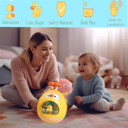 Baby Bath Toys forToddlers 1-3,Pool Toys for Toddlers 1-3 ,Roly PolyToys Duck Spray Bathing Toy with Floating Sprinkle ,Toddlers Toy for Boys Girls Gifts in Kuwait
