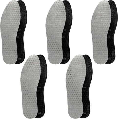 5 Pairs Odour Stop Insoles with Charcoal,Anti Odour Shoe Insoles,Odor Eater Shoe Inserts for Summer,Sockless Barefoot Insoles,Shoe Odor & Foot Deodorizer in Kuwait