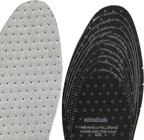 5 Pairs Odour Stop Insoles with Charcoal,Anti Odour Shoe Insoles,Odor Eater Shoe Inserts for Summer,Sockless Barefoot Insoles,Shoe Odor & Foot Deodorizer in Kuwait