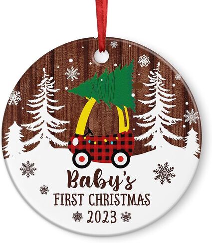 Babys First Christmas Ornament 2023 - Babys First Christmas Tree, Baby 1st Christmas Ornament 2023 - Baby Girl, Baby Boy First Christmas Ornament, My First Christmas Baby Ornament, Pregnancy, Newborn in Saudi Arabia