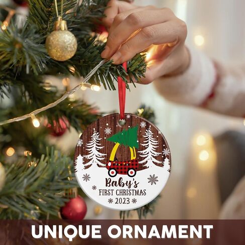 Babys First Christmas Ornament 2023 - Babys First Christmas Tree, Baby 1st Christmas Ornament 2023 - Baby Girl, Baby Boy First Christmas Ornament, My First Christmas Baby Ornament, Pregnancy, Newborn in Saudi Arabia