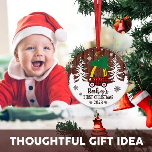 Babys First Christmas Ornament 2023 - Babys First Christmas Tree, Baby 1st Christmas Ornament 2023 - Baby Girl, Baby Boy First Christmas Ornament, My First Christmas Baby Ornament, Pregnancy, Newborn in Saudi Arabia