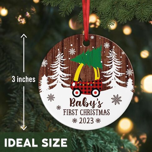 Babys First Christmas Ornament 2023 - Babys First Christmas Tree, Baby 1st Christmas Ornament 2023 - Baby Girl, Baby Boy First Christmas Ornament, My First Christmas Baby Ornament, Pregnancy, Newborn in Saudi Arabia