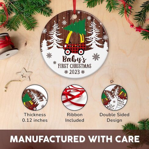 Babys First Christmas Ornament 2023 - Babys First Christmas Tree, Baby 1st Christmas Ornament 2023 - Baby Girl, Baby Boy First Christmas Ornament, My First Christmas Baby Ornament, Pregnancy, Newborn in Saudi Arabia