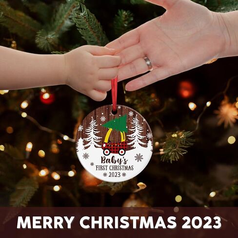 Babys First Christmas Ornament 2023 - Babys First Christmas Tree, Baby 1st Christmas Ornament 2023 - Baby Girl, Baby Boy First Christmas Ornament, My First Christmas Baby Ornament, Pregnancy, Newborn in Saudi Arabia