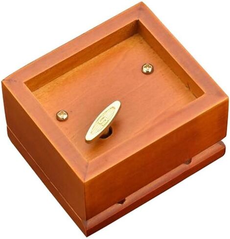 Wind-Up Wooden Music Box with Gold-Plating Movement in,Love Story,Black in Kuwait