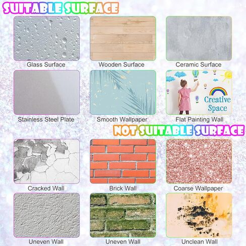 5 ورقات ملصقات حائط يونيكورن قابلة للازالة، ملصقات حائط ملونة ملهمة عبارات تحفيزية للبنات والاطفال وغرفة النوم والحضانة وحفلات اعياد الميلاد in Kuwait