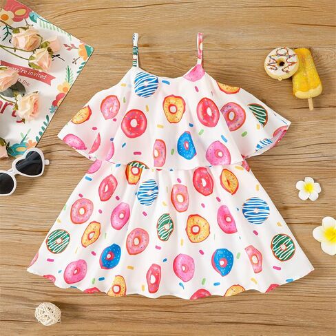 PATPAT Toddler Girl Dress Floral Print Casual Beach Sundress 2T-6T in Saudi Arabia