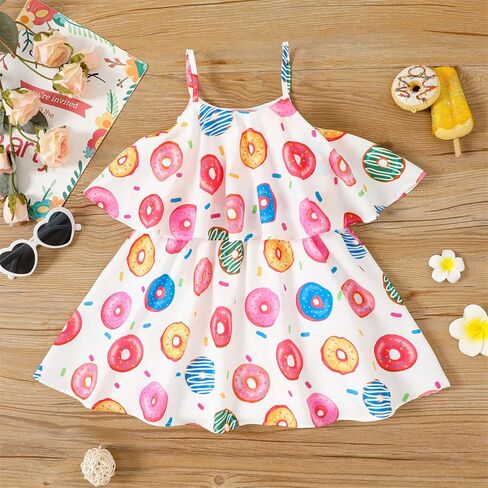 PATPAT Toddler Girl Dress Floral Print Casual Beach Sundress 2T-6T in Saudi Arabia