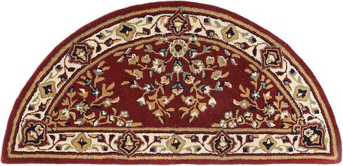 Beige Oriental Wool Hearth Rug, Half Round in Saudi Arabia