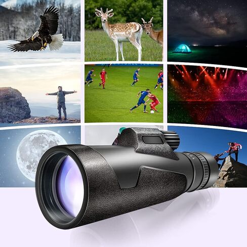 30x50 Monocular, Monocular Telescope for Smartphone, Portable Telescope, High Definition Handheld Telescope with Smartphone Holder & Adjustable Tripod, Monocular for Hunting Bird Watching in Kuwait