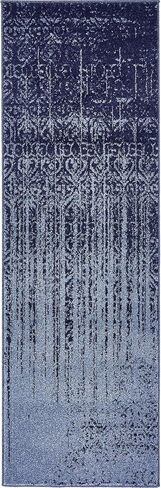 سجادة منطقة Loom Del Mar Collection الفريدة - جنيفر (4' 1" x 6' 1" مستطيلة، أزرق/أزرق داكن) in Saudi Arabia