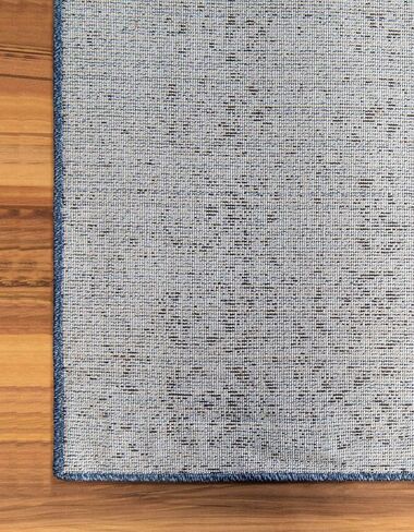 سجادة منطقة Loom Del Mar Collection الفريدة - جنيفر (4' 1" x 6' 1" مستطيلة، أزرق/أزرق داكن) in Saudi Arabia