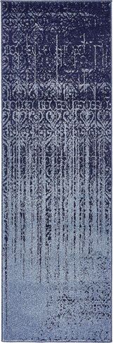 سجادة منطقة Loom Del Mar Collection الفريدة - جنيفر (4' 1" x 6' 1" مستطيلة، أزرق/أزرق داكن) in Saudi Arabia