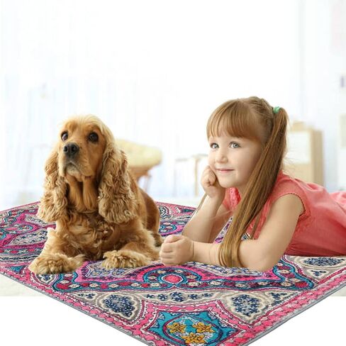 AMZALI Boho عداء البساط، 2x6 خمر ميدالية السجاد المتعثرة السجاد عداء قابل للغسل عدم الانزلاق منطقة البساط المدخل حصيرة الكلمة للممر المطبخ غرفة المعيشة غرفة النوم غرفة الغسيل in Kuwait