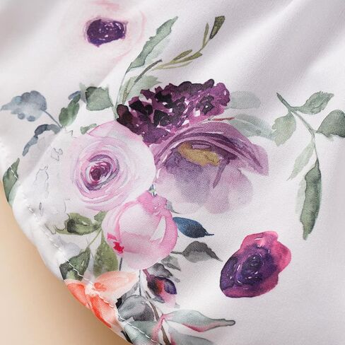 Tinypainter الوليد طفلة ملابس الرضع زهرة رومبير أكمام بذلة القوس الكبير ملابس الصيف 0-18 أشهر in Kuwait