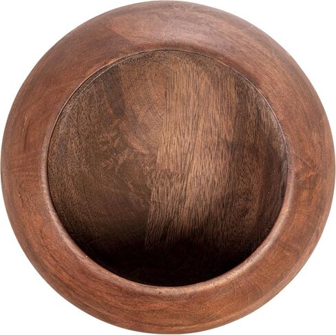 Bloomingville Modern Round Wood, Walnut Finish Bowl, Brown in Kuwait