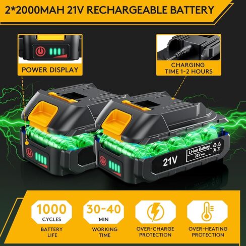 منشار كهربائي صغير لاسلكي 6 بوصة، منشار كهربائي مزود ببطارية 2 قطعة منشار فائق قابل لإعادة الشحن 21 فولت لقطع الخشب وتقليم الأشجار، ترقية 2024 in Kuwait