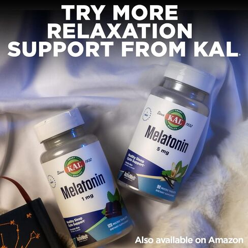 KAL Melatonin 3mg DropIns, Fast Acting Sleep Aid, Melatonin Drops for Calming Relaxation and Healthy Sleep Cycle Support, Natural Raspberry Flavor, 60 Day Guarantee, Approx. 88 Servings, 3 fl oz in Saudi Arabia