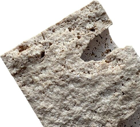 Marble Candle Holder Travertine Candlestick Holder for Home Decor, Natural Stone Holder with Natural Split Face, 2 Holes (Beige Travertine) in Saudi Arabia