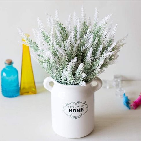TENCHY 12 Bundles Artificial Lavender Flowers No Fade UV Resistant Fake Plastic Flowers Bouquet for Wedding Home Office Decoration- Indoor/Outdoor Use (Fuchsia) in Saudi Arabia