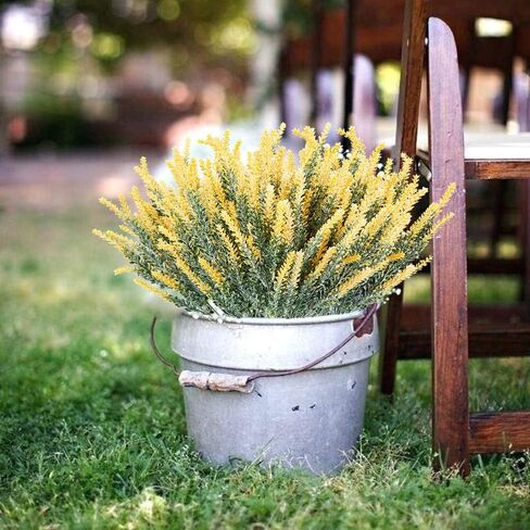 TENCHY 12 Bundles Artificial Lavender Flowers No Fade UV Resistant Fake Plastic Flowers Bouquet for Wedding Home Office Decoration- Indoor/Outdoor Use (Fuchsia) in Saudi Arabia