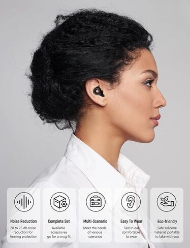 سدادات أذن هادئة من ONITOON، سدادات أذن ملونة لتقليل الضوضاء متعددة الاستخدامات للنوم والعمل، حماية السمع بخاصية إلغاء الضوضاء 25 ديسيبل للسفر والدراسة والحفلات والدي جي والمهرجانات والحفلات الموسيقية والحياة الليلية in Kuwait