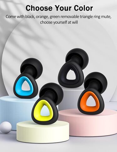 سدادات أذن هادئة من ONITOON، سدادات أذن ملونة لتقليل الضوضاء متعددة الاستخدامات للنوم والعمل، حماية السمع بخاصية إلغاء الضوضاء 25 ديسيبل للسفر والدراسة والحفلات والدي جي والمهرجانات والحفلات الموسيقية والحياة الليلية in Kuwait