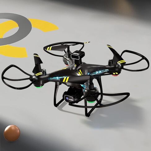 طائرة بدون طيار AIROKA H112 RC مع كاميرات مزدوجة، يمكن التحكم في التطبيق بدون طيار، مع تحوم تلقائي، وقلب ثلاثي الأبعاد، ووضع مقطوعة الرأس و3 بطاريات، لعبة هدية رائعة للأولاد والبنات (أسود) in Kuwait