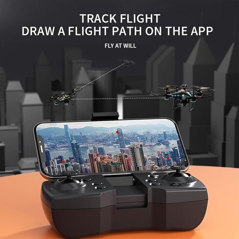 طائرة بدون طيار AIROKA H112 RC مع كاميرات مزدوجة، يمكن التحكم في التطبيق بدون طيار، مع تحوم تلقائي، وقلب ثلاثي الأبعاد، ووضع مقطوعة الرأس و3 بطاريات، لعبة هدية رائعة للأولاد والبنات (أسود) in Kuwait