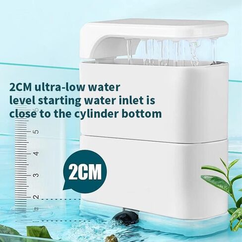 ZSPET 850L/H Low Water Filter with 2 Sponges &Bio Ball, 3-in-1 Water Circulation Amphibian Turtle Tank Filter, for 5-20 Gallon Turtle Tanks, Reptile Frog in Kuwait