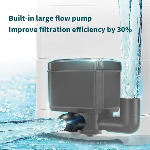 ZSPET 850L/H Low Water Filter with 2 Sponges &Bio Ball, 3-in-1 Water Circulation Amphibian Turtle Tank Filter, for 5-20 Gallon Turtle Tanks, Reptile Frog in Kuwait