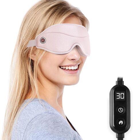 قناع تدليك العين 3 في 1 من دكتور بريبير، مدلك محيطي ثلاثي الأبعاد للعيون الجافة مع 3 أوضاع اهتزاز، التحكم في درجة الحرارة والمؤقت، ضغط USB دافئ للعين للنوم، العيون الجافة، العيون المتعبة، MGD، وردي in Kuwait