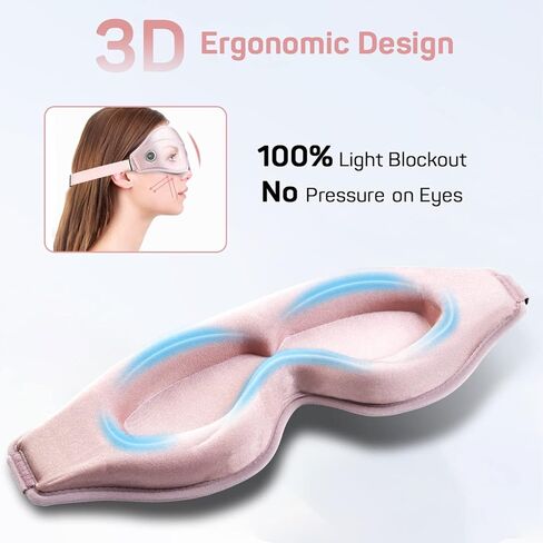 قناع تدليك العين 3 في 1 من دكتور بريبير، مدلك محيطي ثلاثي الأبعاد للعيون الجافة مع 3 أوضاع اهتزاز، التحكم في درجة الحرارة والمؤقت، ضغط USB دافئ للعين للنوم، العيون الجافة، العيون المتعبة، MGD، وردي in Kuwait