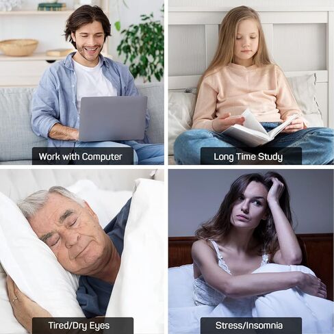 قناع تدليك العين 3 في 1 من دكتور بريبير، مدلك محيطي ثلاثي الأبعاد للعيون الجافة مع 3 أوضاع اهتزاز، التحكم في درجة الحرارة والمؤقت، ضغط USB دافئ للعين للنوم، العيون الجافة، العيون المتعبة، MGD، وردي in Kuwait