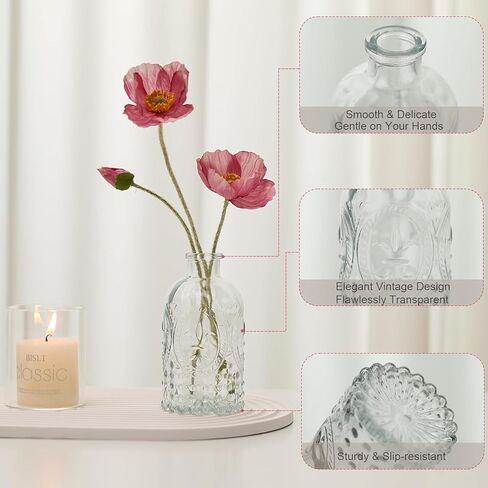 مجموعة مزهرية زجاجية 20 قطعة مزهريات برعم صغيرة مزهريات زجاجية شفافة لزهرة مزهريات برعم شفافة بكميات كبيرة مزهريات صغيرة مزهريات شفافة لديكور الطاولة مزهرية زجاجية عتيقة لحفل زفاف ريفي مكتب ديكور طاولة المنزل in Kuwait