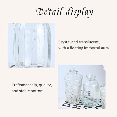 مجموعة مزهرية زجاجية 20 قطعة مزهريات برعم صغيرة مزهريات زجاجية شفافة لزهرة مزهريات برعم شفافة بكميات كبيرة مزهريات صغيرة مزهريات شفافة لديكور الطاولة مزهرية زجاجية عتيقة لحفل زفاف ريفي مكتب ديكور طاولة المنزل in Kuwait