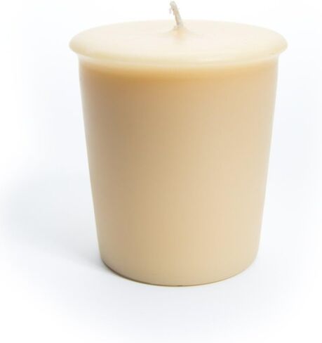 Vanilla Bean Soy Votive Candles - Scented with Natural Fragrance Oils - 6 Beige Natural Votive Candle Refills - Bakery & Food Collection in Saudi Arabia