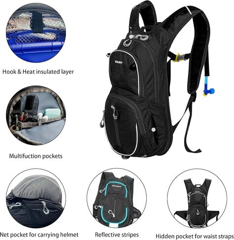 YEEKORO Cycling Backpack 12L Nylon Lightweight Bike Backpacks Waterproof Hydration Hiking Travel Backpack for Men Women in Kuwait