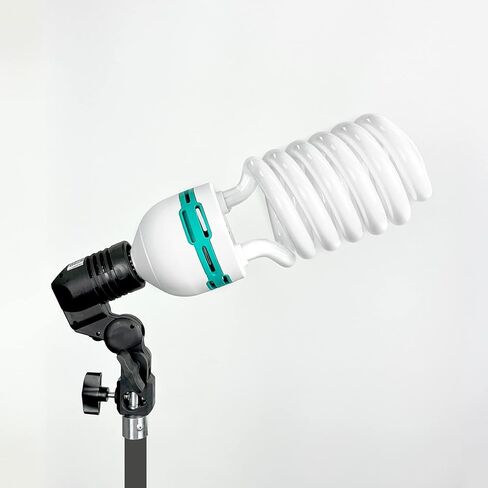 LimoStudio (4 عبوات) مصابيح CFL بقدرة 125 وات، 6000 كلفن، أقصى سطوع 5950 لومن، فلورسنت مدمج كامل الطيف، لون محايد لضوء النهار لإضاءة استوديو الصور والفيديو، AGG3237 in Kuwait