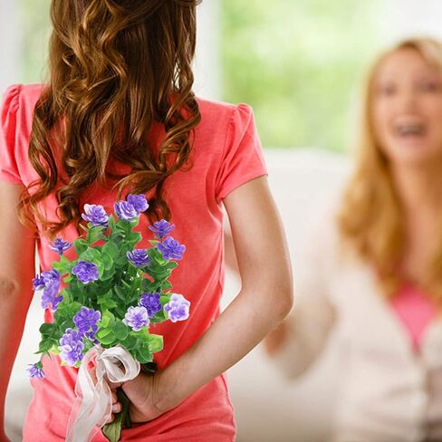 6 حزم من الزهور البرية والزهور الاصطناعية في الهواء الطلق وزهرة الأقحوان المزيفة المقاومة للأشعة فوق البنفسجية والحرير باقات الزهور البرية السائبة والنباتات الصناعية البلاستيكية لتزيين المزهرية وترتيبات الزهور المنزلية (أ، مقاس واحد) (أ) in Kuwait