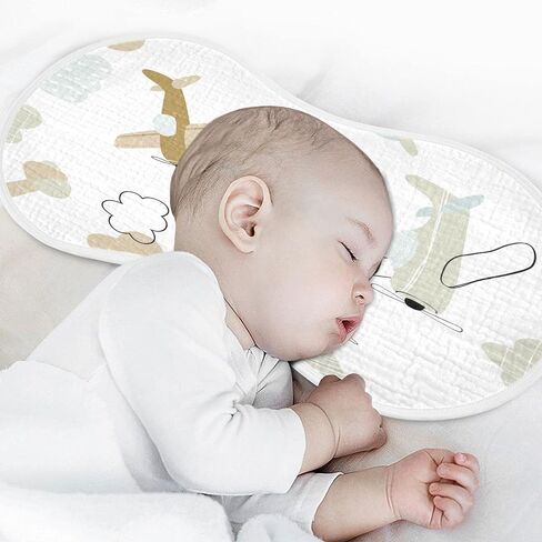 Kigai 4 Pack Burp Cloths for Baby Girls -Cute Airplane in Kindergarten Style Ultra Absorbent Burp Clothes, Newborn Towel - Milk Spit Up Rags -Soft Baby Rags in Saudi Arabia